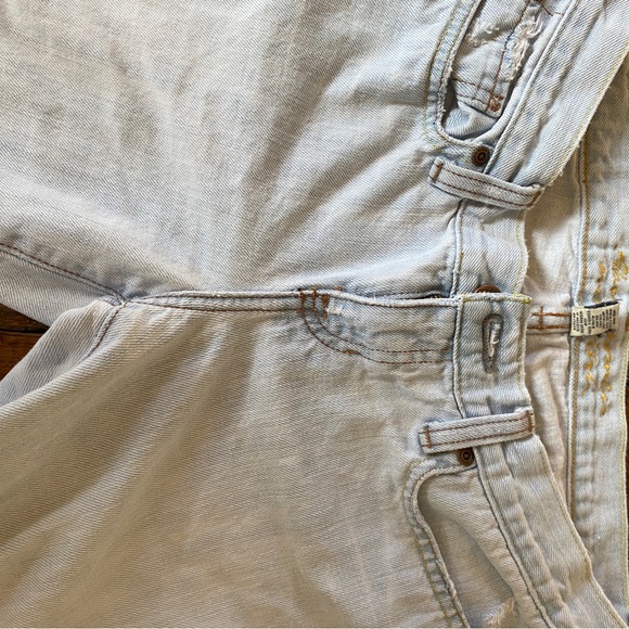 Abercrombie & Fitch Flare Jeans Y2K Light Wash Distressed Low Rise Madison 4S - Picture 6 of 8